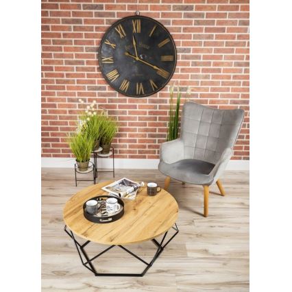 Koffie Tafel DIAMOND 40x90 cm zwart/bruin