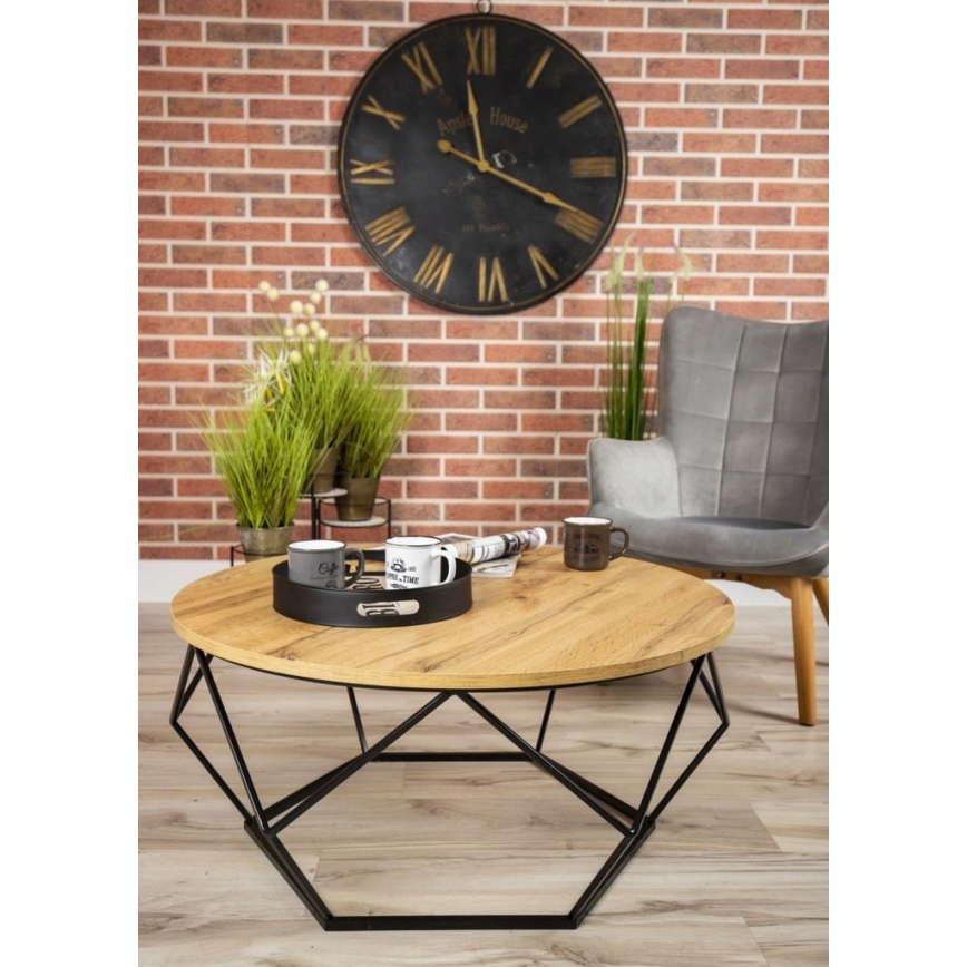 Koffie Tafel DIAMOND 40x90 cm zwart/bruin