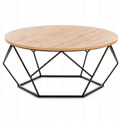 Koffie Tafel DIAMOND 40x90 cm zwart/bruin
