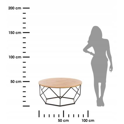 Koffie Tafel DIAMOND 40x90 cm zwart/bruin