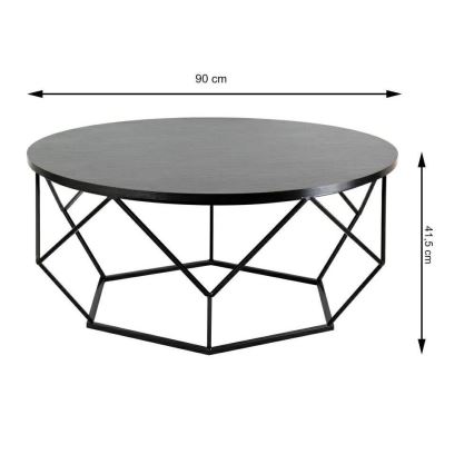 Koffie Tafel DIAMOND 41,5x90 cm zwart