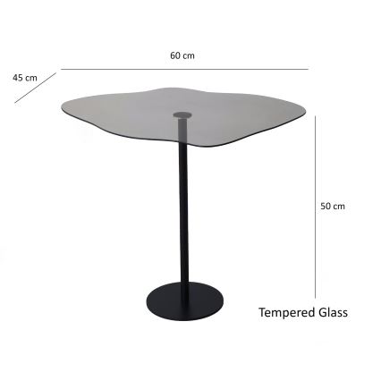 Koffie Tafel DIOR 50x60 cm zwart