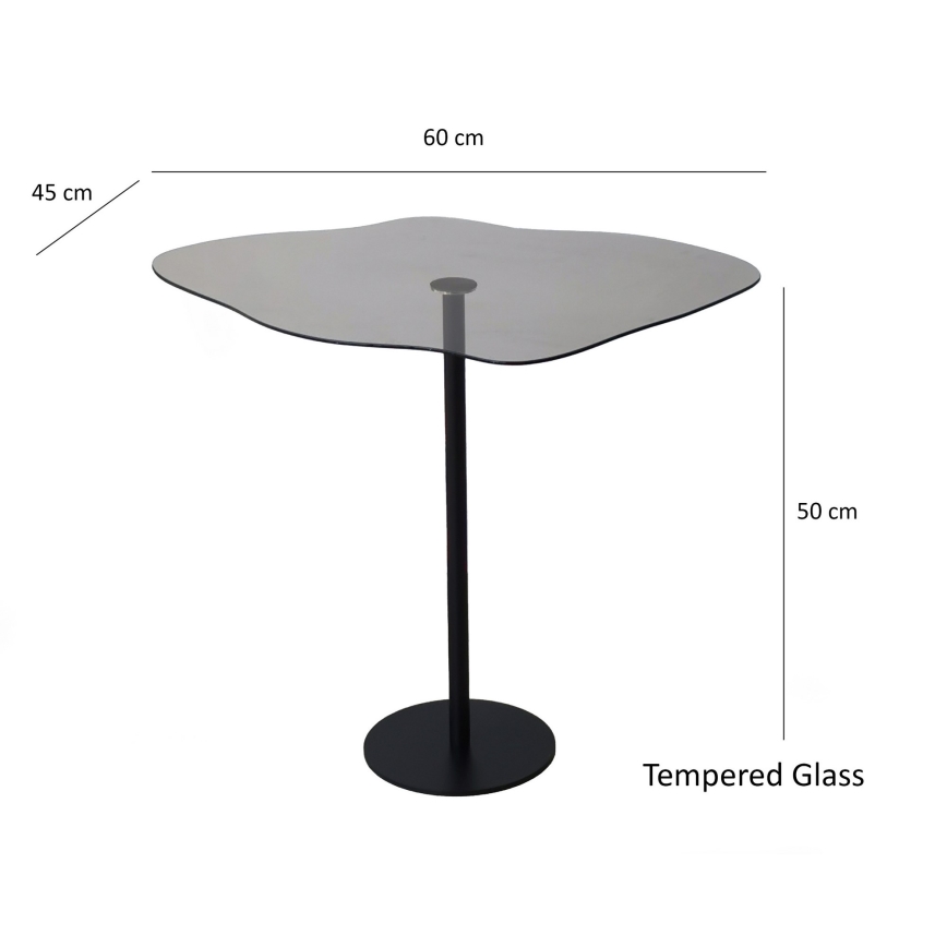 Koffie Tafel DIOR 50x60 cm zwart