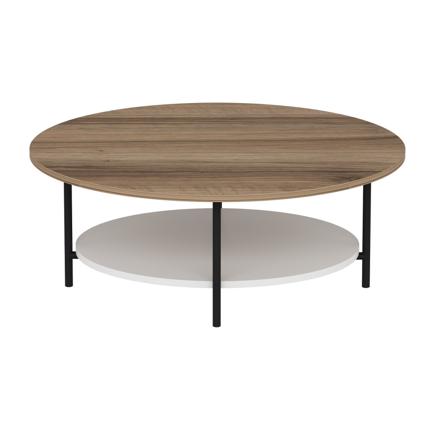 Koffie Tafel ELIS 36x90 cm eiken/wit