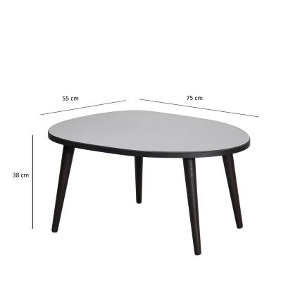 Koffie Tafel GUSTO 38x75 cm zwart