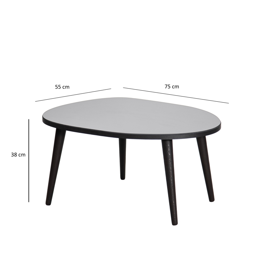 Koffie Tafel GUSTO 38x75 cm zwart