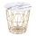 Koffie Tafel HARISSA 41x42 cm goud/wit marmeren decor