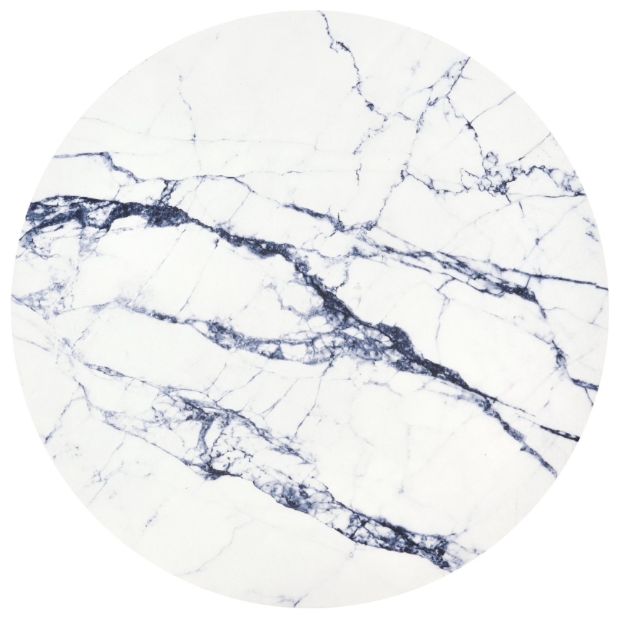 Koffie Tafel HARISSA 41x42 cm goud/wit marmeren decor