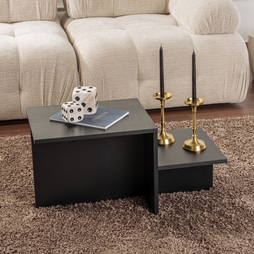 Koffie Tafel HARMONY 40x80 cm zwart