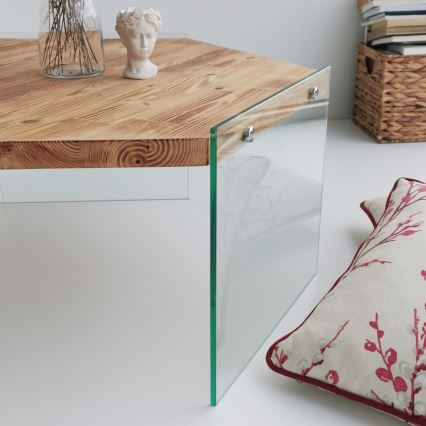 Koffie Tafel HEXAGON 35x80 cm dennen