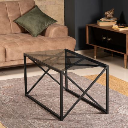 Koffie Tafel ILIOMAR 46,6x94 cm zwart