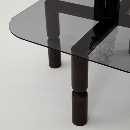 Koffie Tafel KEI 40x80 cm bruin/zwart