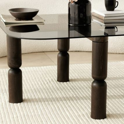 Koffie Tafel KEI 40x80 cm bruin/zwart