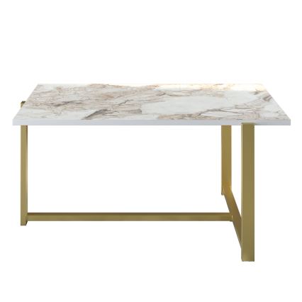 Koffie Tafel MERIDETHS 45x92 cm goud/wit