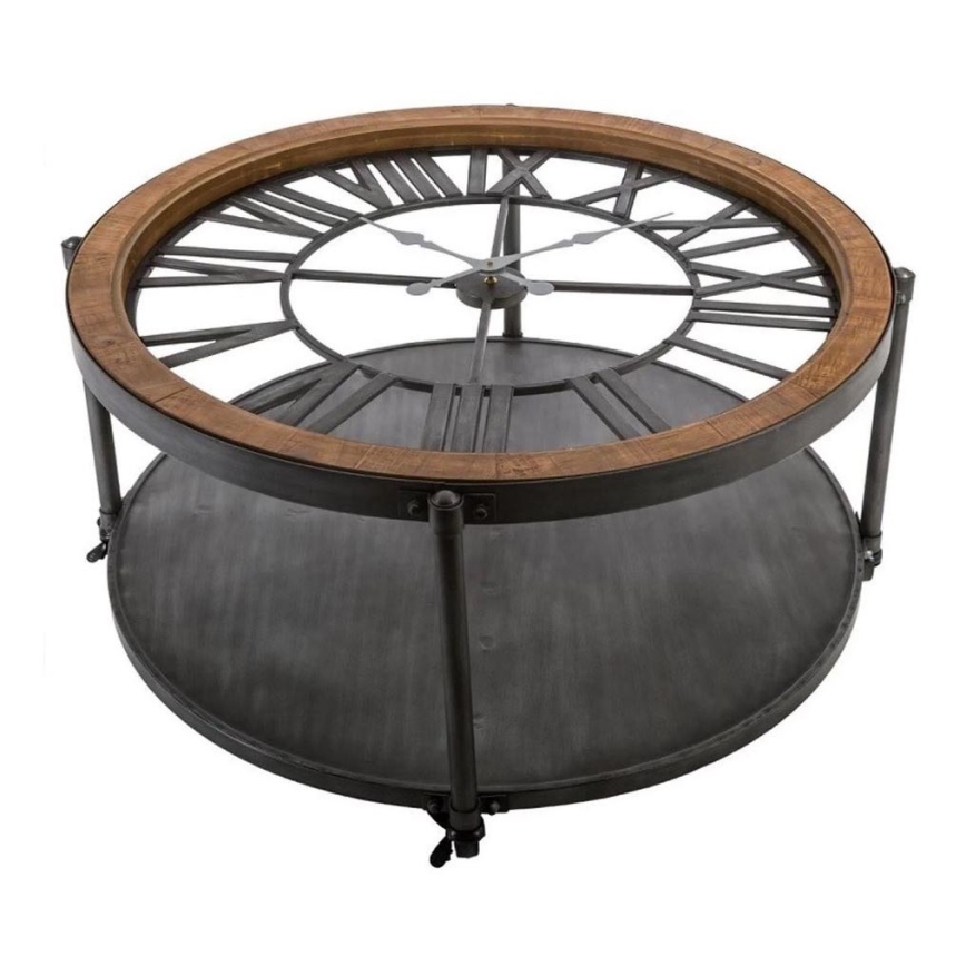 Koffie Tafel met een klok CHRONO 89,5x47 cm 1xAA