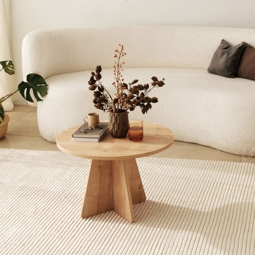 Koffie Tafel MUSHROOM 40x60 cm saffier eiken