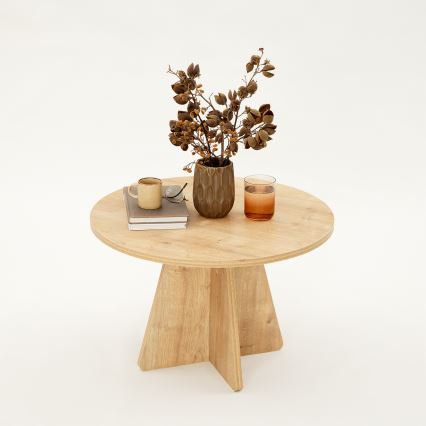 Koffie Tafel MUSHROOM 40x60 cm saffier eiken