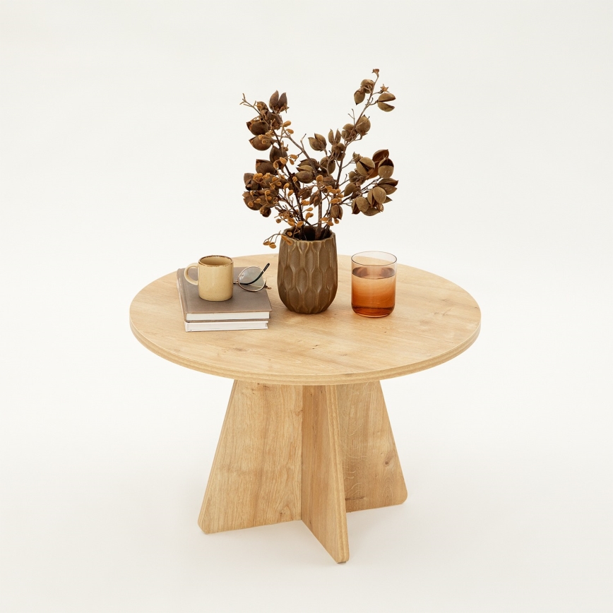 Koffie Tafel MUSHROOM 40x60 cm saffier eiken