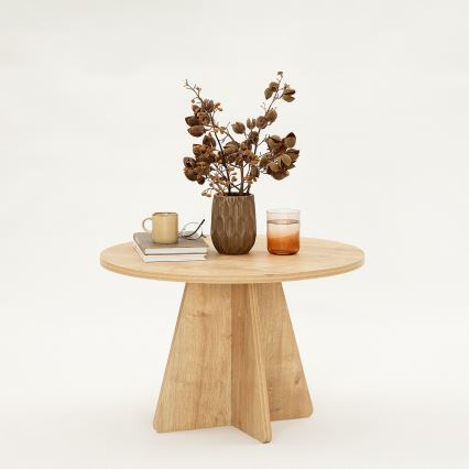 Koffie Tafel MUSHROOM 40x60 cm saffier eiken