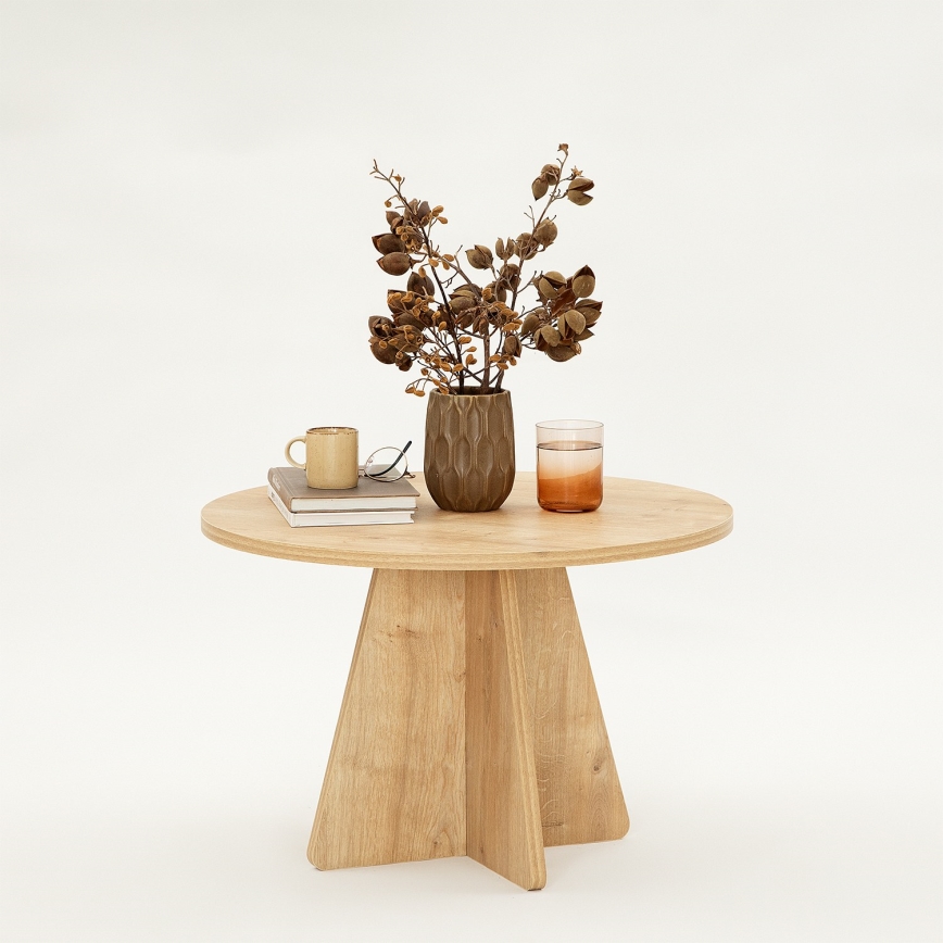 Koffie Tafel MUSHROOM 40x60 cm saffier eiken