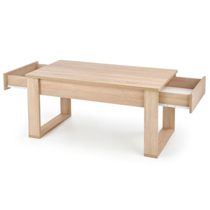 Salontafel met lades NEA 52x110 cm beige/eiken sonoma