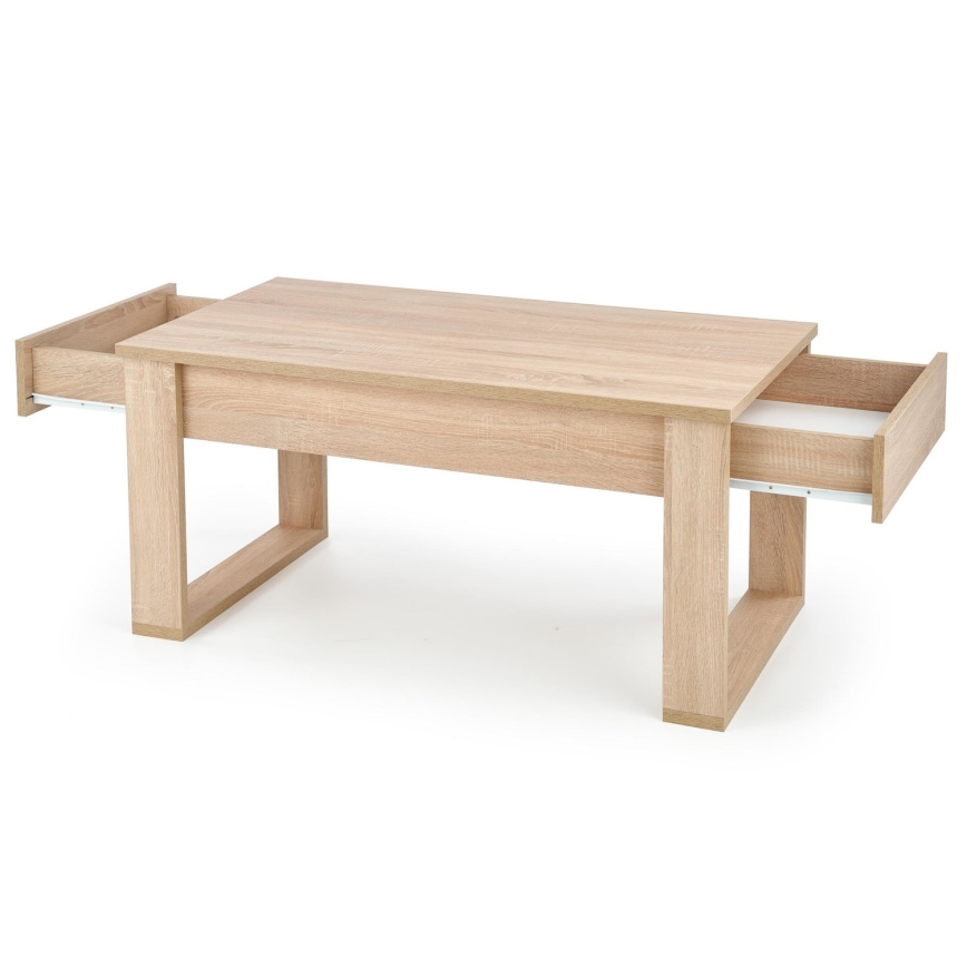 Salontafel met lades NEA 52x110 cm beige/eiken sonoma