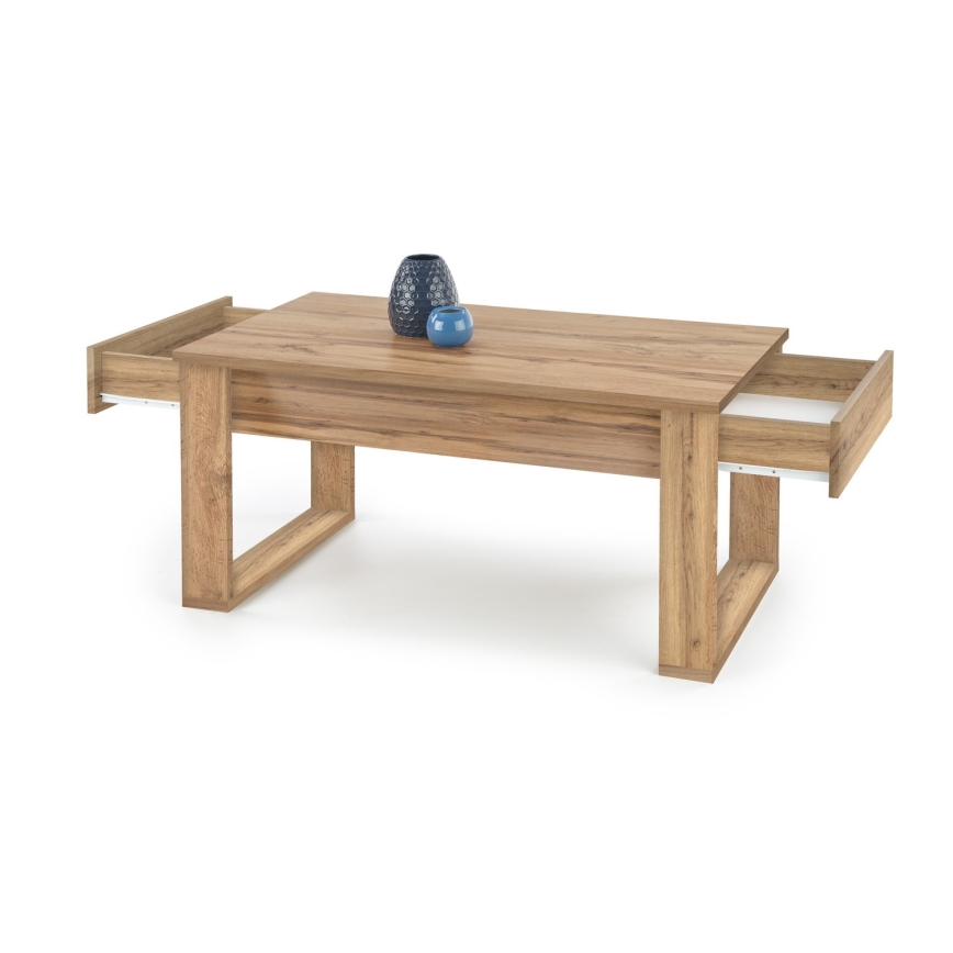 Salontafel met lades NEA 52x110 cm bruin/eiken wotan