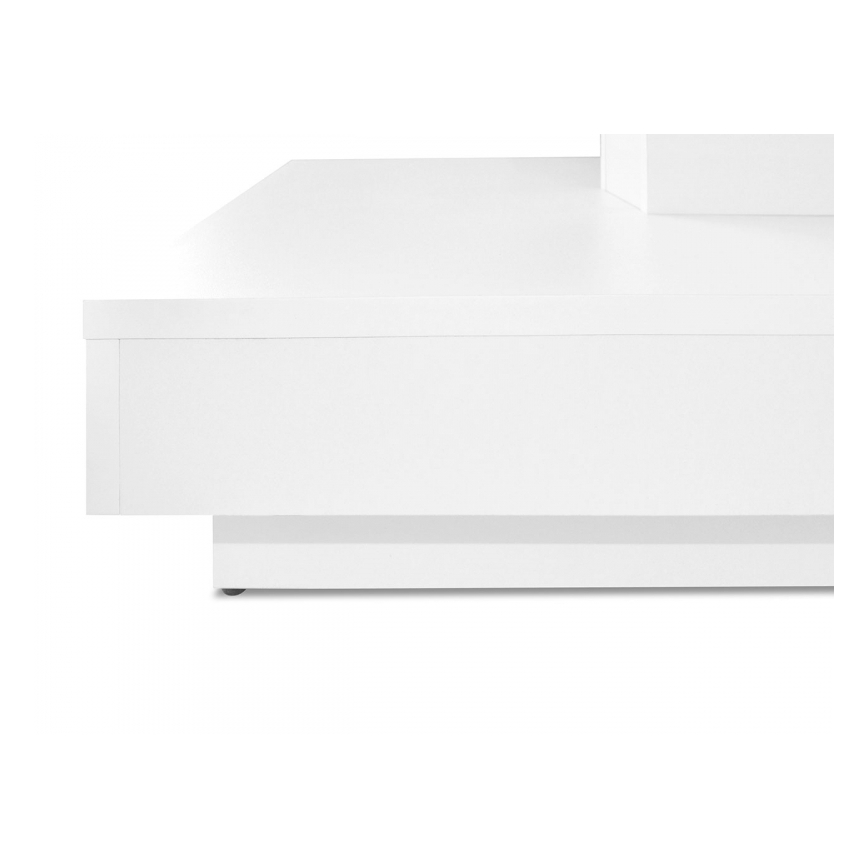 Koffie Tafel NENANI 34x70 cm wit/eiken wotan