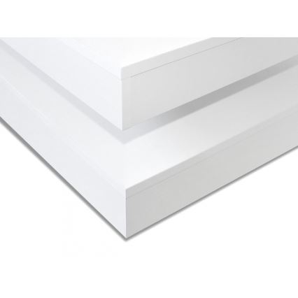 Koffie Tafel NENANI 34x70 cm wit/eiken wotan