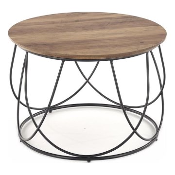 Koffie Tafel NUBIRA 41x60 cm zwart/bruin