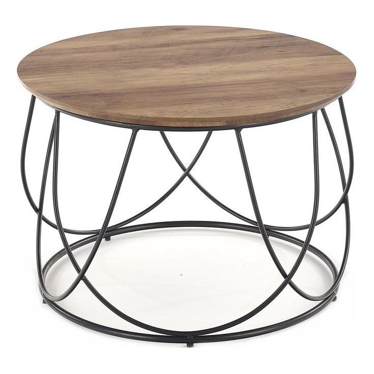 Koffie Tafel NUBIRA 41x60 cm zwart/bruin