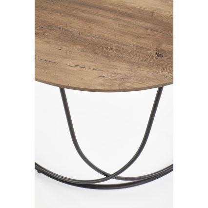 Koffie Tafel NUBIRA 41x60 cm zwart/bruin