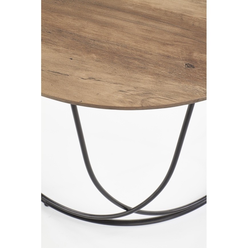 Koffie Tafel NUBIRA 41x60 cm zwart/bruin