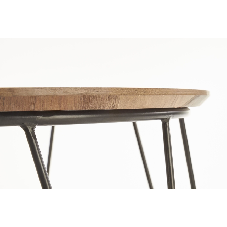 Koffie Tafel NUBIRA 41x60 cm zwart/bruin