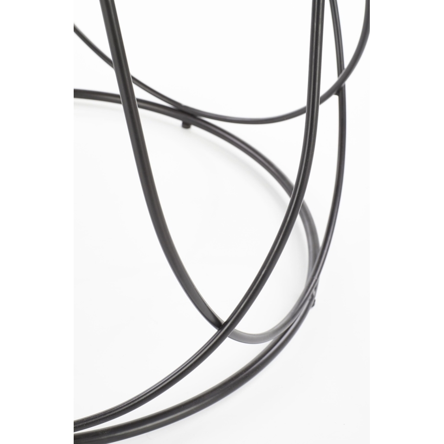 Koffie Tafel NUBIRA 41x60 cm zwart/bruin