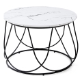 Koffie Tafel NUBIRA 41x60 cm zwart/marmeren decor