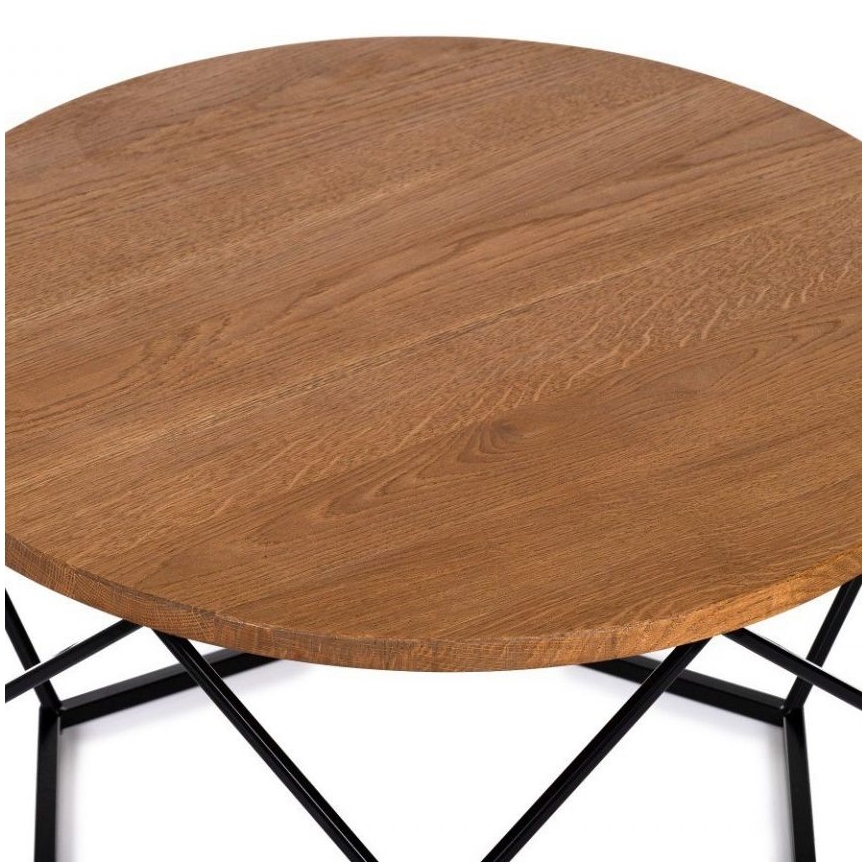 Koffie Tafel OAKLOFT 40x70 cm zwart/eiken