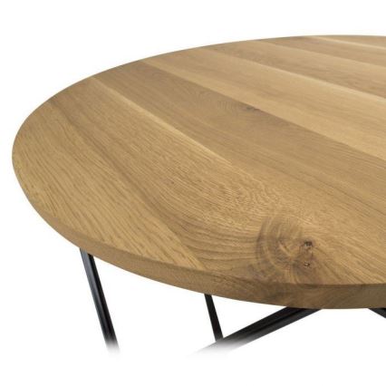 Koffie Tafel OAKLOFT 41,5x90 cm zwart/eiken