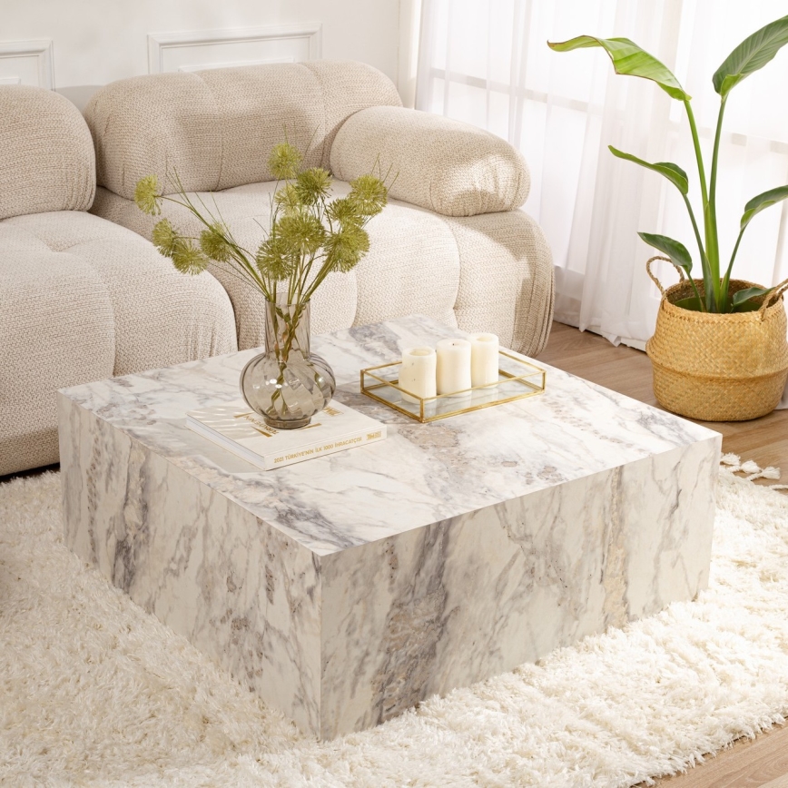 Koffie Tafel PRIZMA 35x90 cm marmeren decor