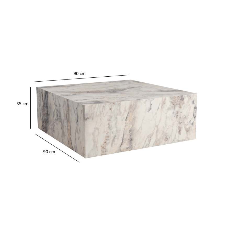 Koffie Tafel PRIZMA 35x90 cm marmeren decor