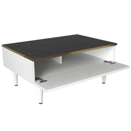 Koffie Tafel RAVENNA 60x90 cm wit