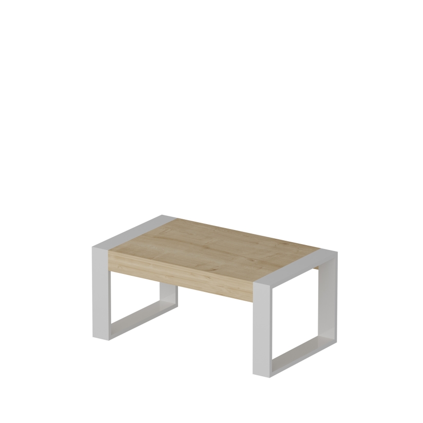 Koffie Tafel RETRO 40x90 cm wit/beige