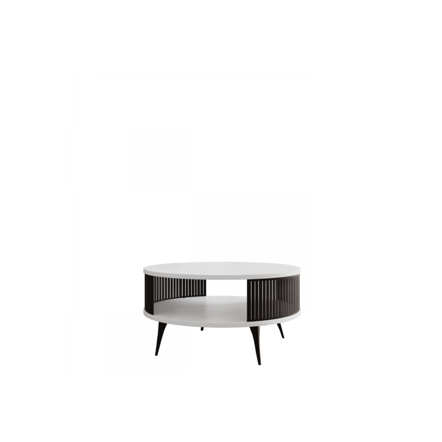 Koffie Tafel ROENNI 44x75 cm zwart/wit