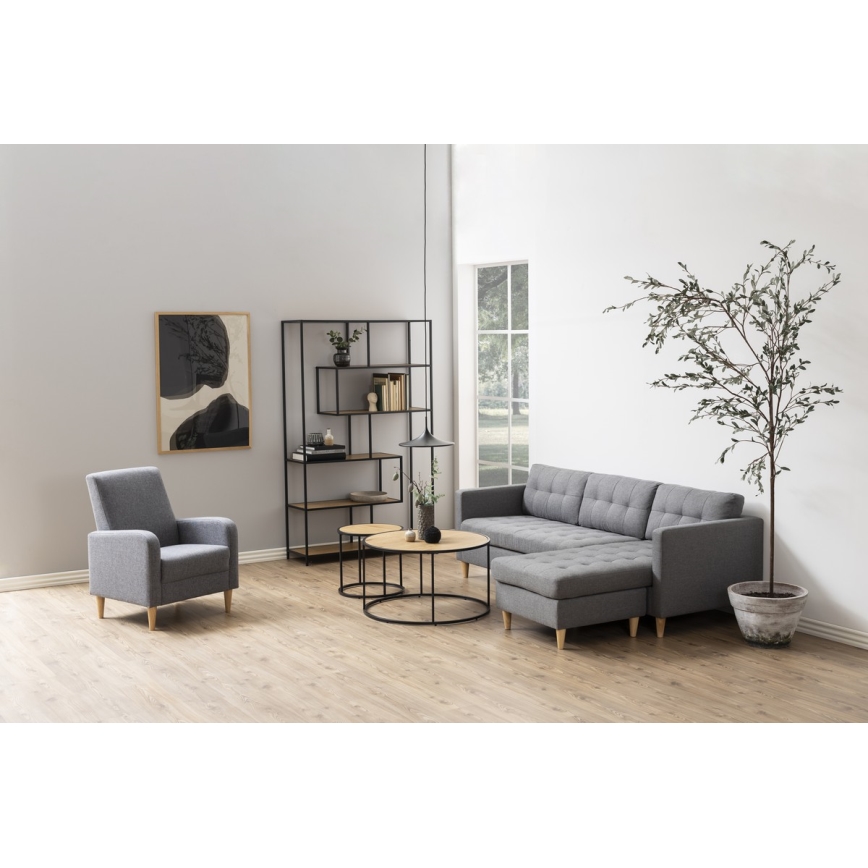 Koffie Tafel SARON eiken/zwart