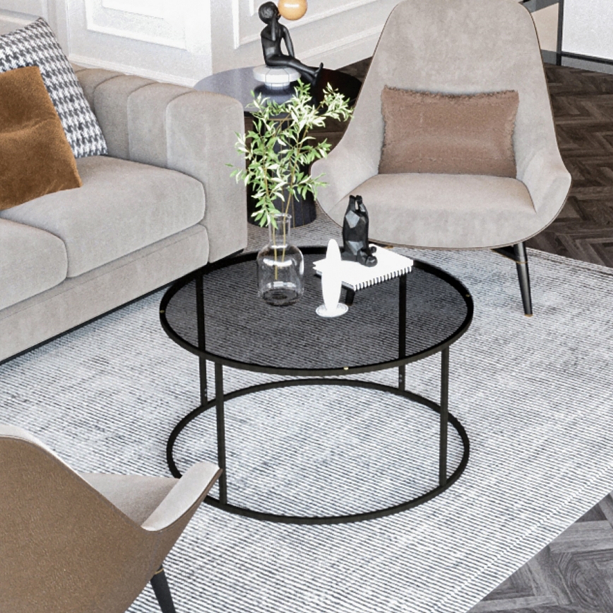 Koffie Tafel STARTIS 60x44,8 cm zwart