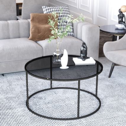 Koffie Tafel STARTIS 60x44,8 cm zwart