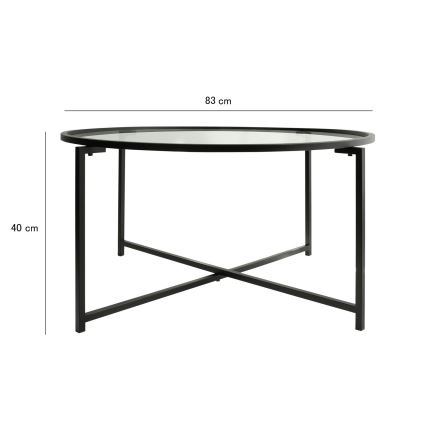 Koffie Tafel SUN 40x83 cm zwart