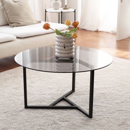 Koffie Tafel TRIO 42x75 cm zwart