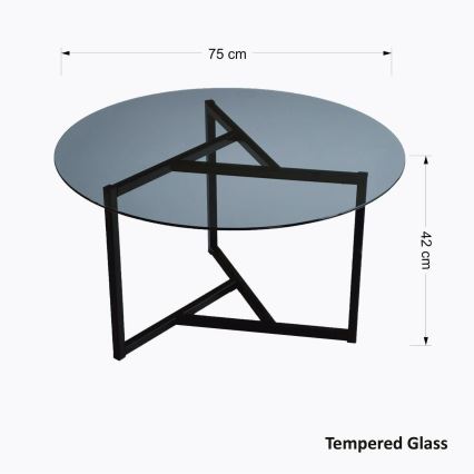 Koffie Tafel TRIO 42x75 cm zwart