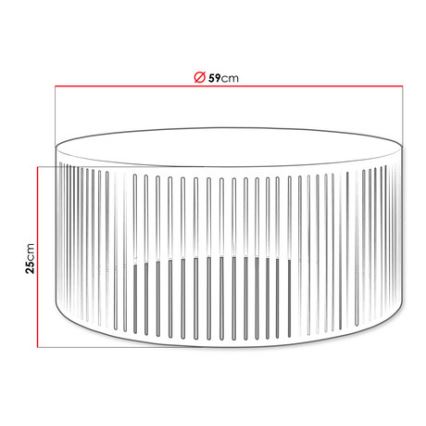 Koffie Tafel VELEDE 25x58,5 cm wit